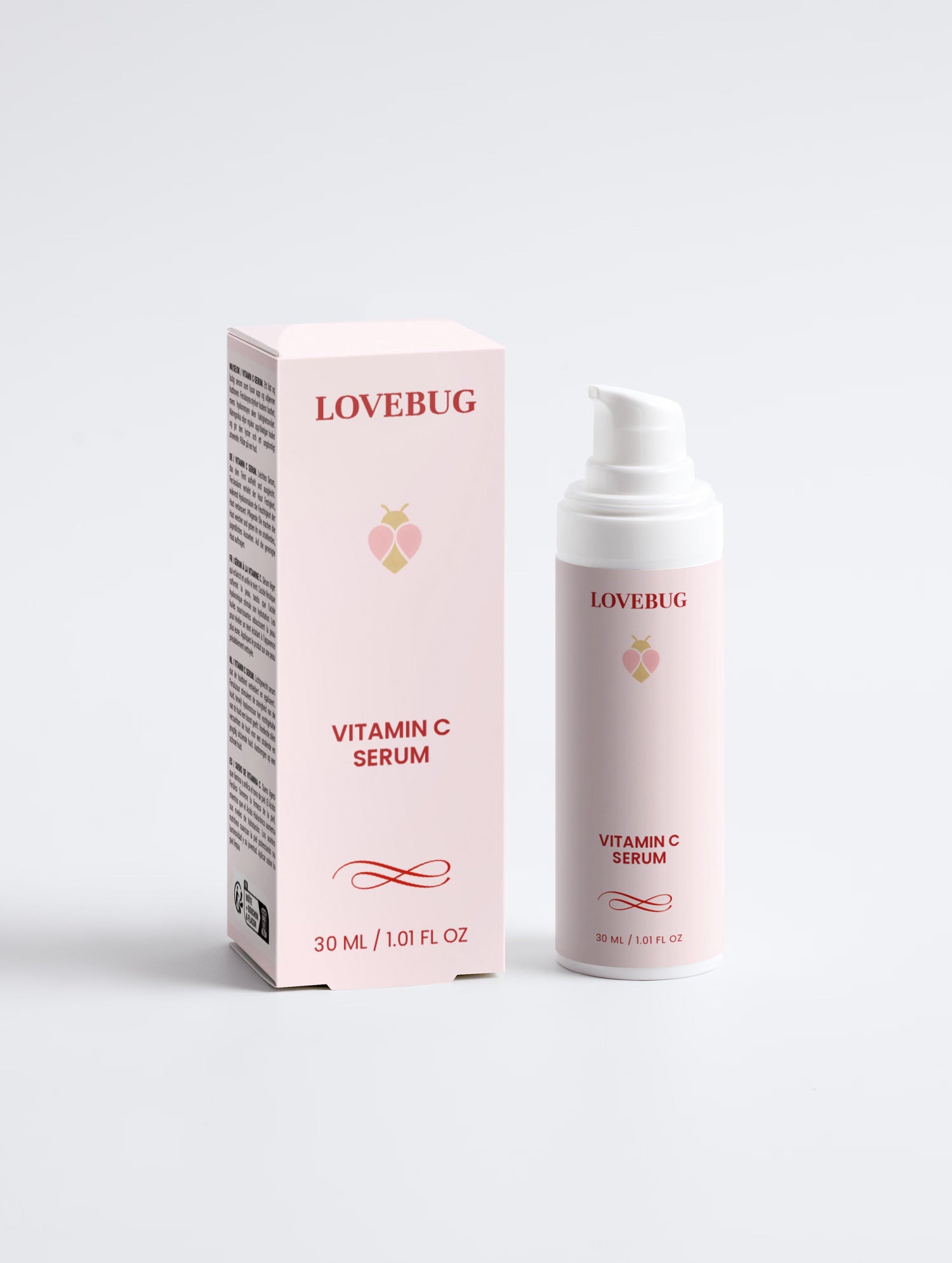 LOVEBUG Vitamin C Serum in a 30 ml dropper bottle