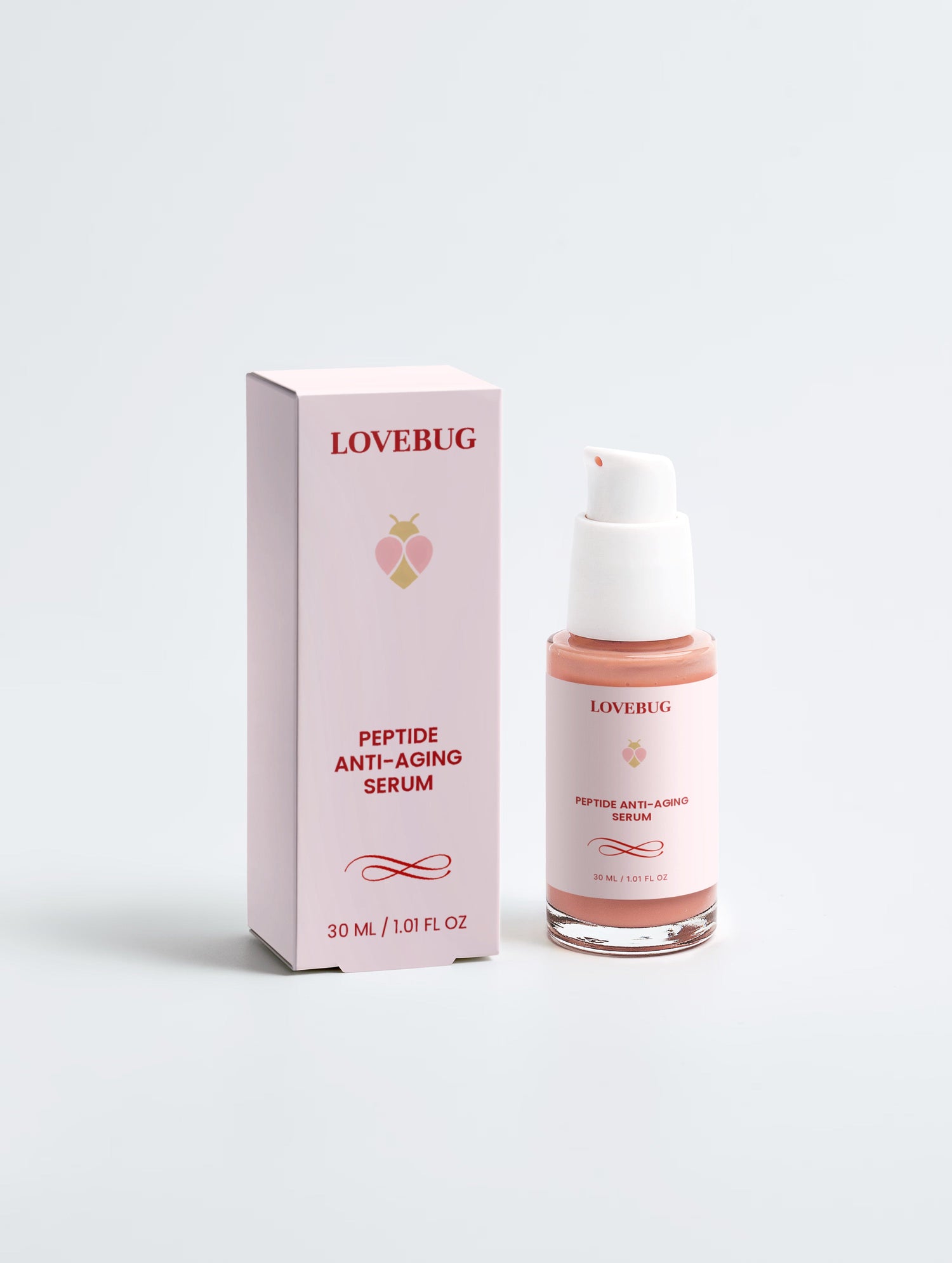 LOVEBUG Peptide Anti-Aging Serum in a 30 ml pump bottle