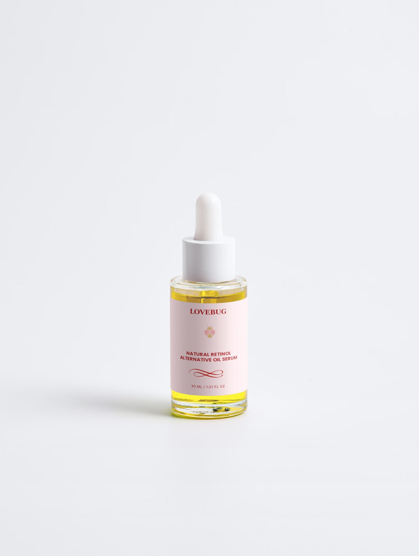 LOVEBUG Retinol Alternative Oil Serum dropper bottle, front view