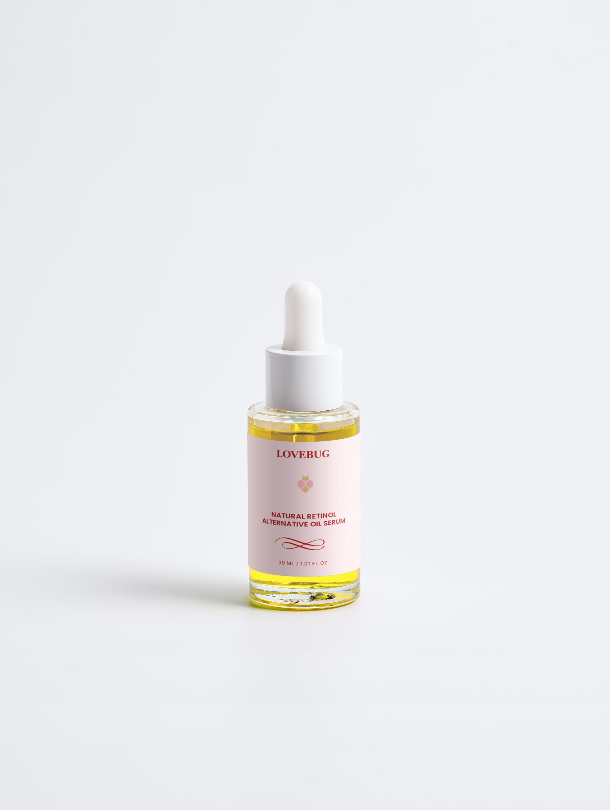 LOVEBUG Retinol Alternative Oil Serum dropper bottle, front view