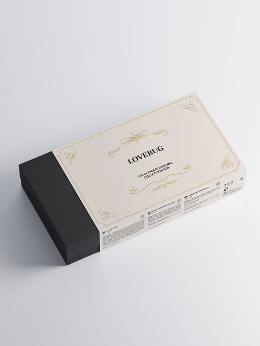LOVEBUG Ultimate Renewal Collection Box in champagne, angled view