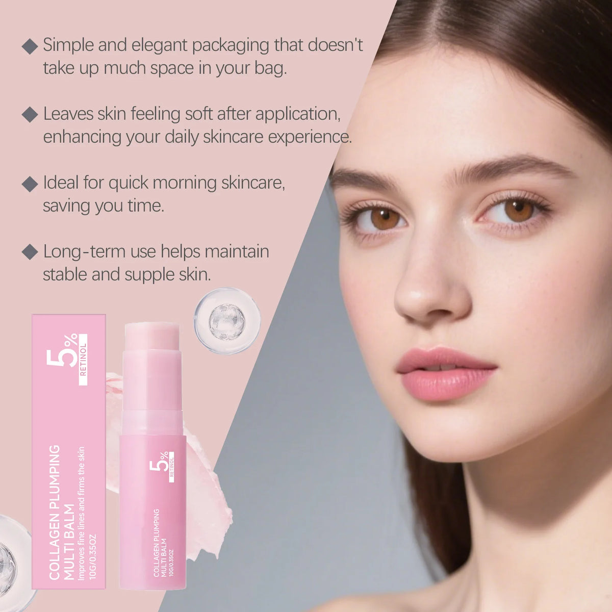 Revitalize Your Skin with Our Korean Face Moisturizing Balm Stick - Perfect for Pre-Makeup Hydration and Tightening!