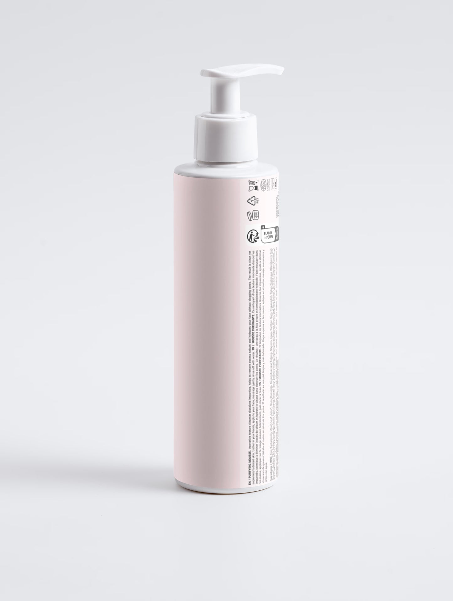 LOVEBUG Purifying Mousse turned to show the ingredient list